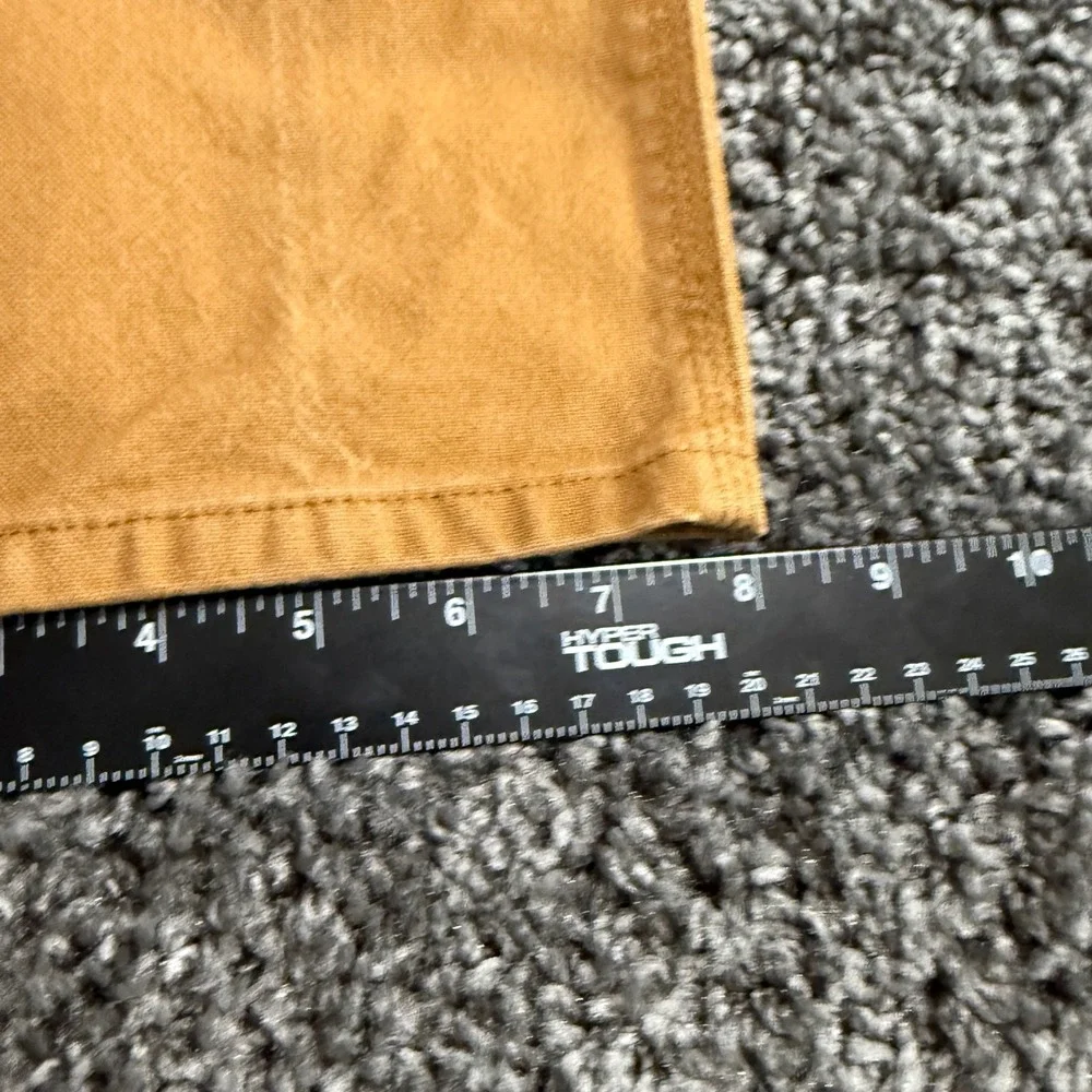 Work Carhartt Straight Fit Pants Mens Brown Excellent Double Knee 36x32